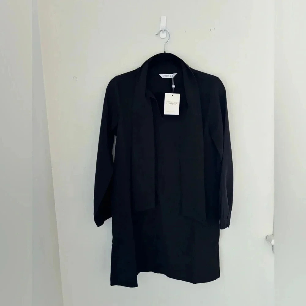 Compania Fantastica Black Cravate Dress NWT - Picture 4 of 9